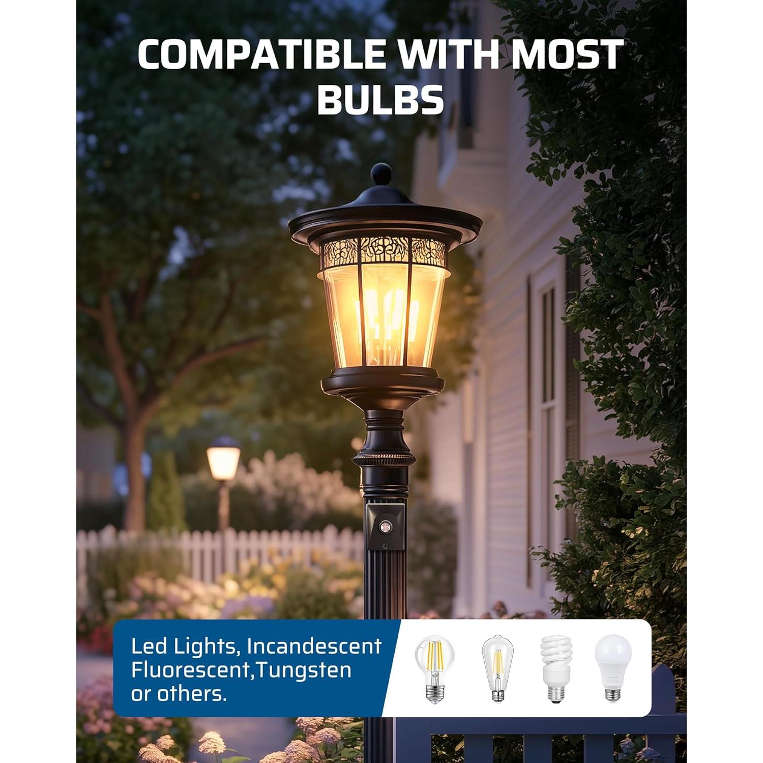 Sensor Fotoeléctrico EDISHINE para Luz de Poste Exterior 120V