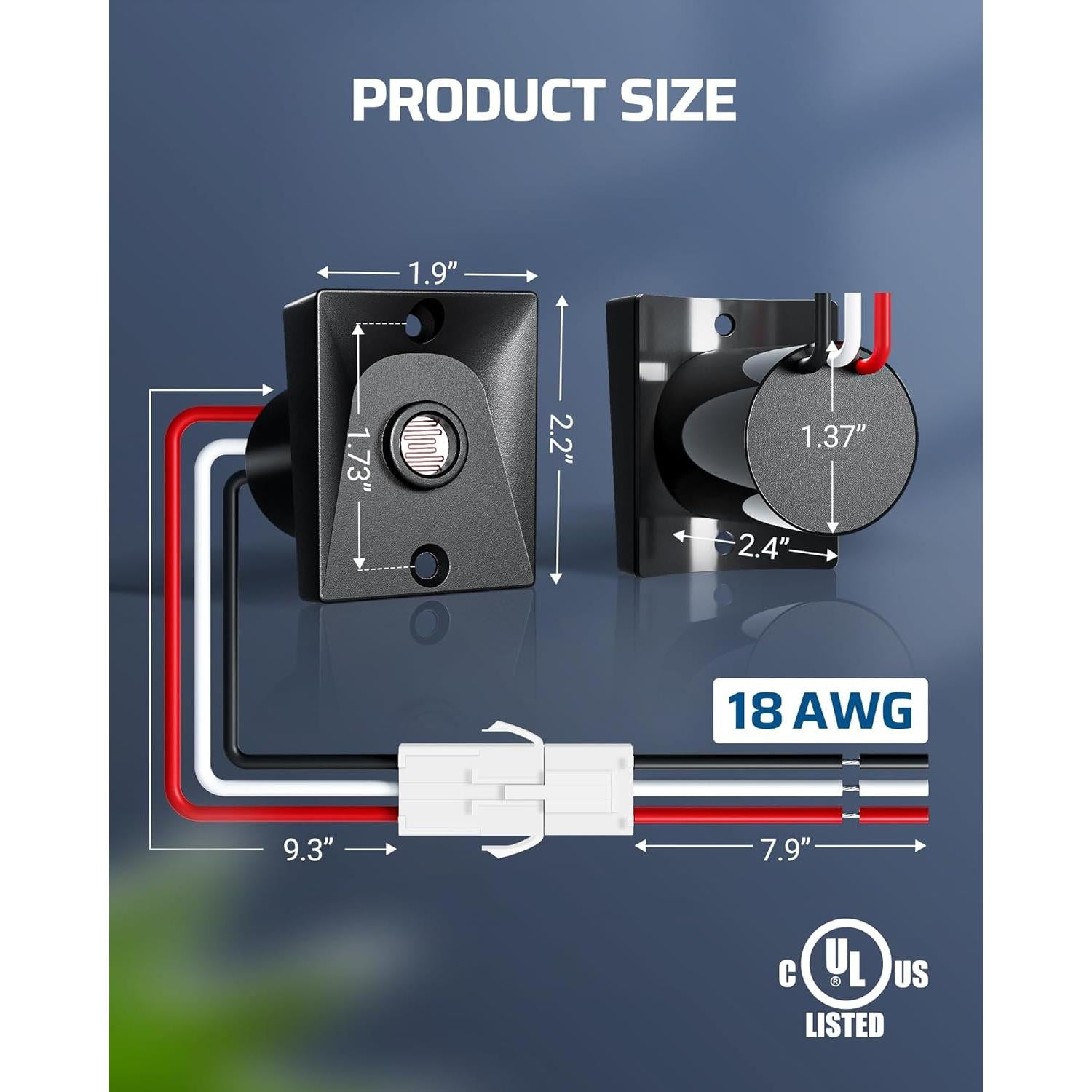 Sensor Fotoeléctrico EDISHINE para Luz de Poste Exterior 120V
