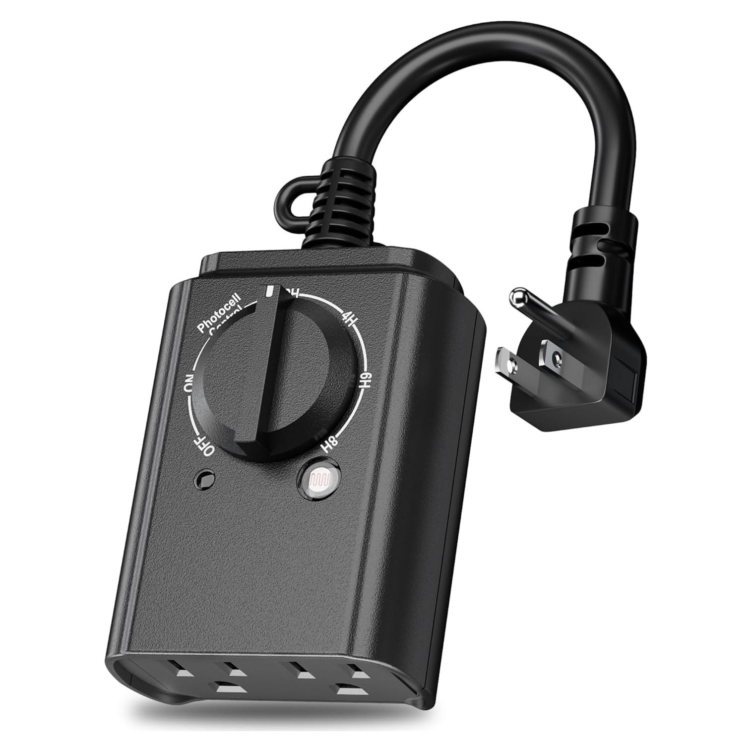 Temporizador de Luz Exterior BN-LINK con Sensor Fotocélula 15A