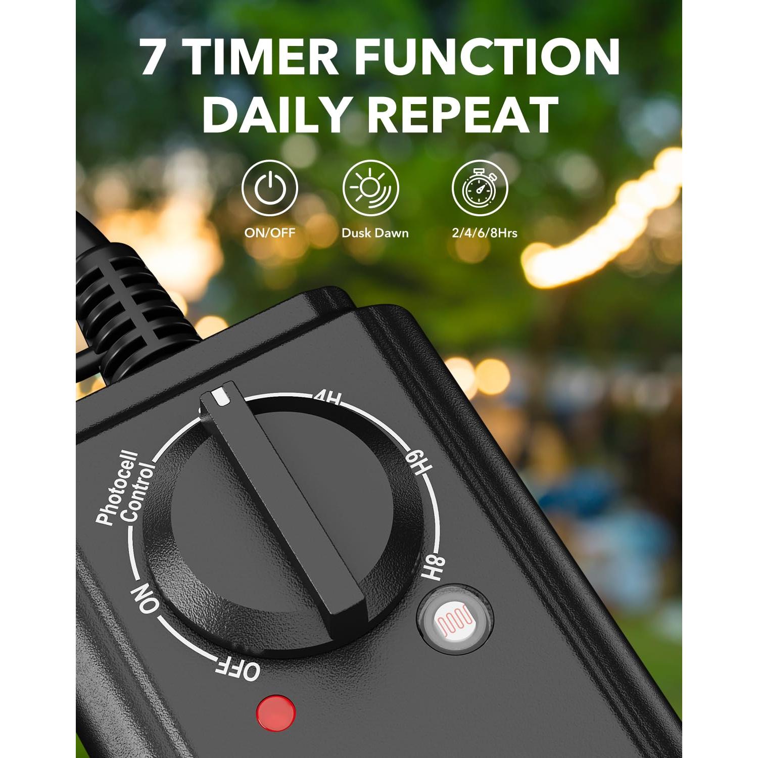 Temporizador de Luz Exterior BN-LINK con Sensor Fotocélula 15A