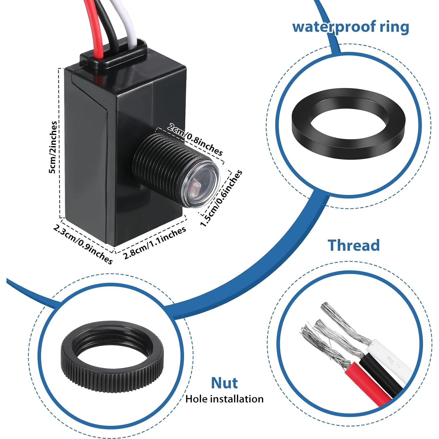 Sensor Fotoeléctrico Flutesan 6 Paquetes 100-277V Automático