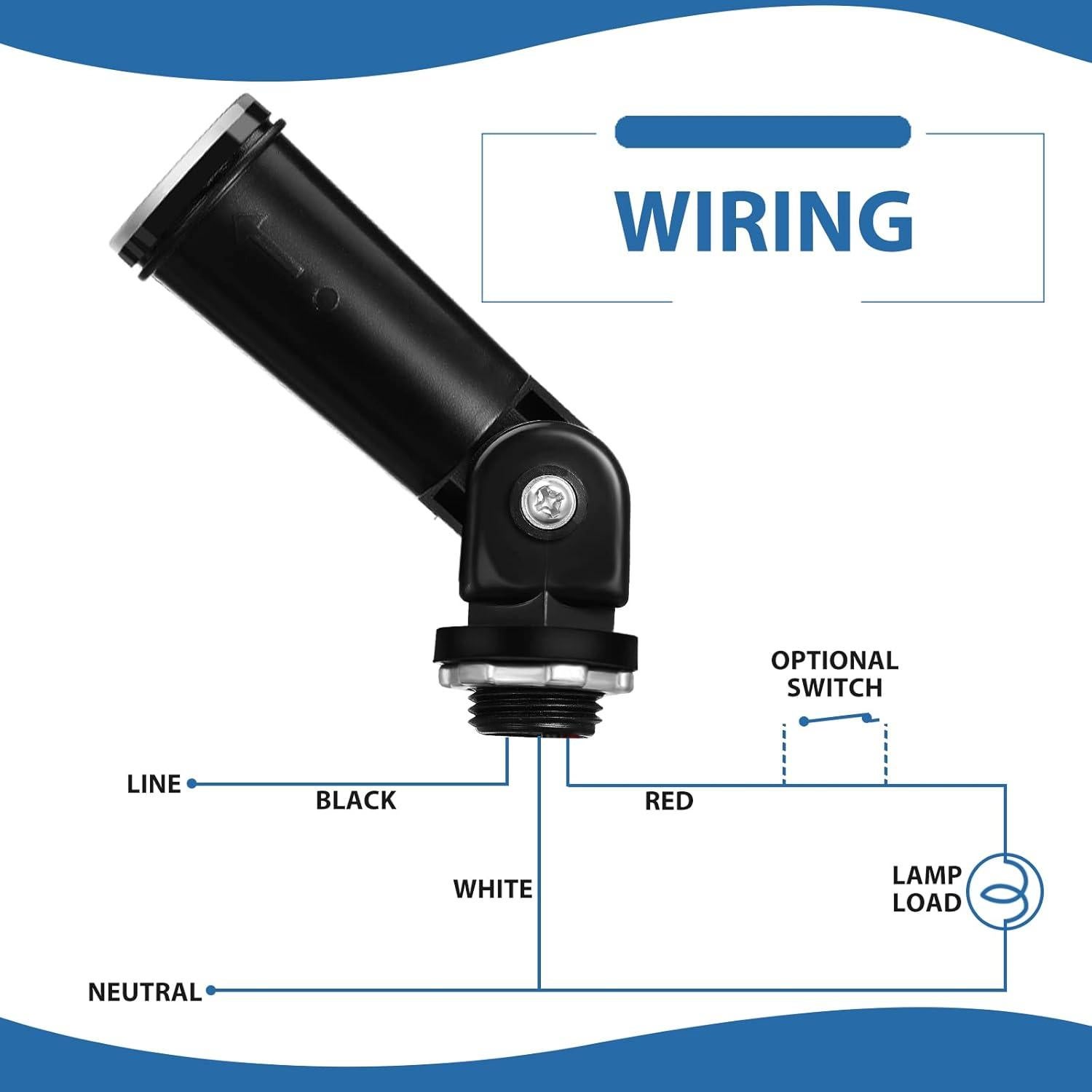 Sensor Fotoeléctrico Riakrum 4 Piezas 120V para Iluminación Exterior