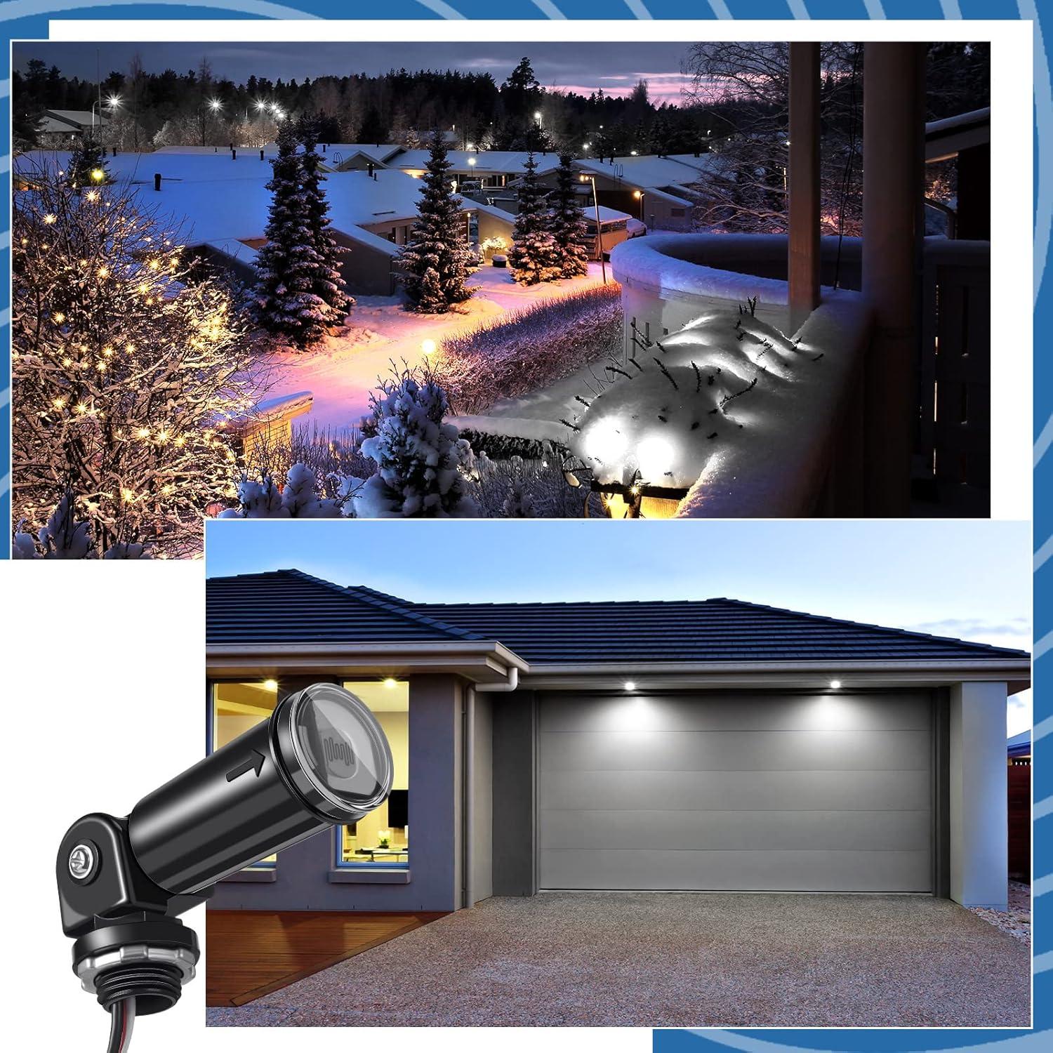 Sensor Fotoeléctrico Riakrum 4 Piezas 120V para Iluminación Exterior