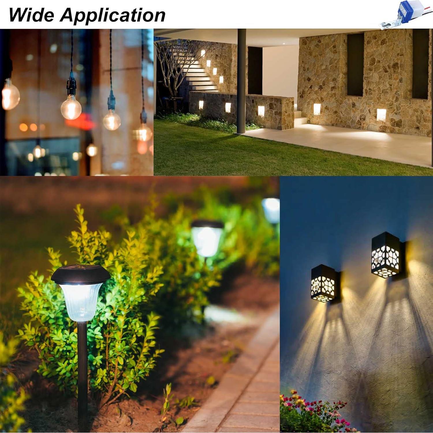 Paquete de 2 Interruptores de Luz Fotocélula Easytle 12V 10A