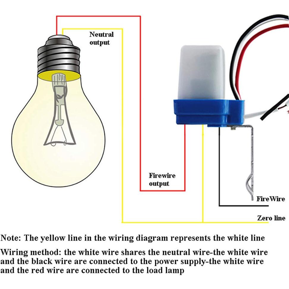 Paquete de 2 Interruptores de Luz Fotocélula Easytle 12V 10A