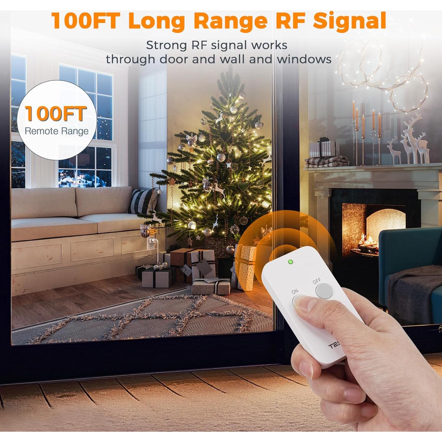 Enchufe de Control Remoto TESSAN 1250W 100ft Interior