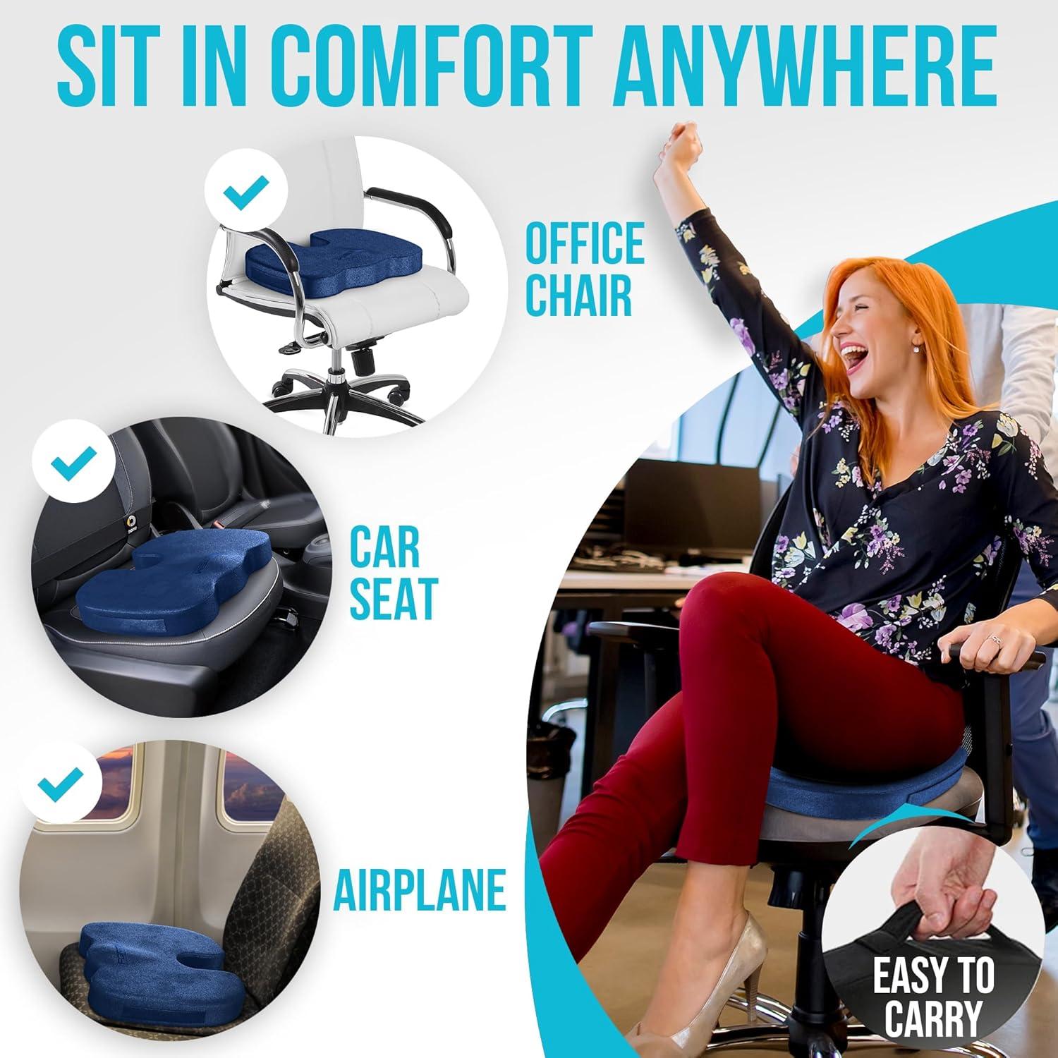 Cojín de Asiento y Almohada Lumbar FORTEM Espuma Memoria