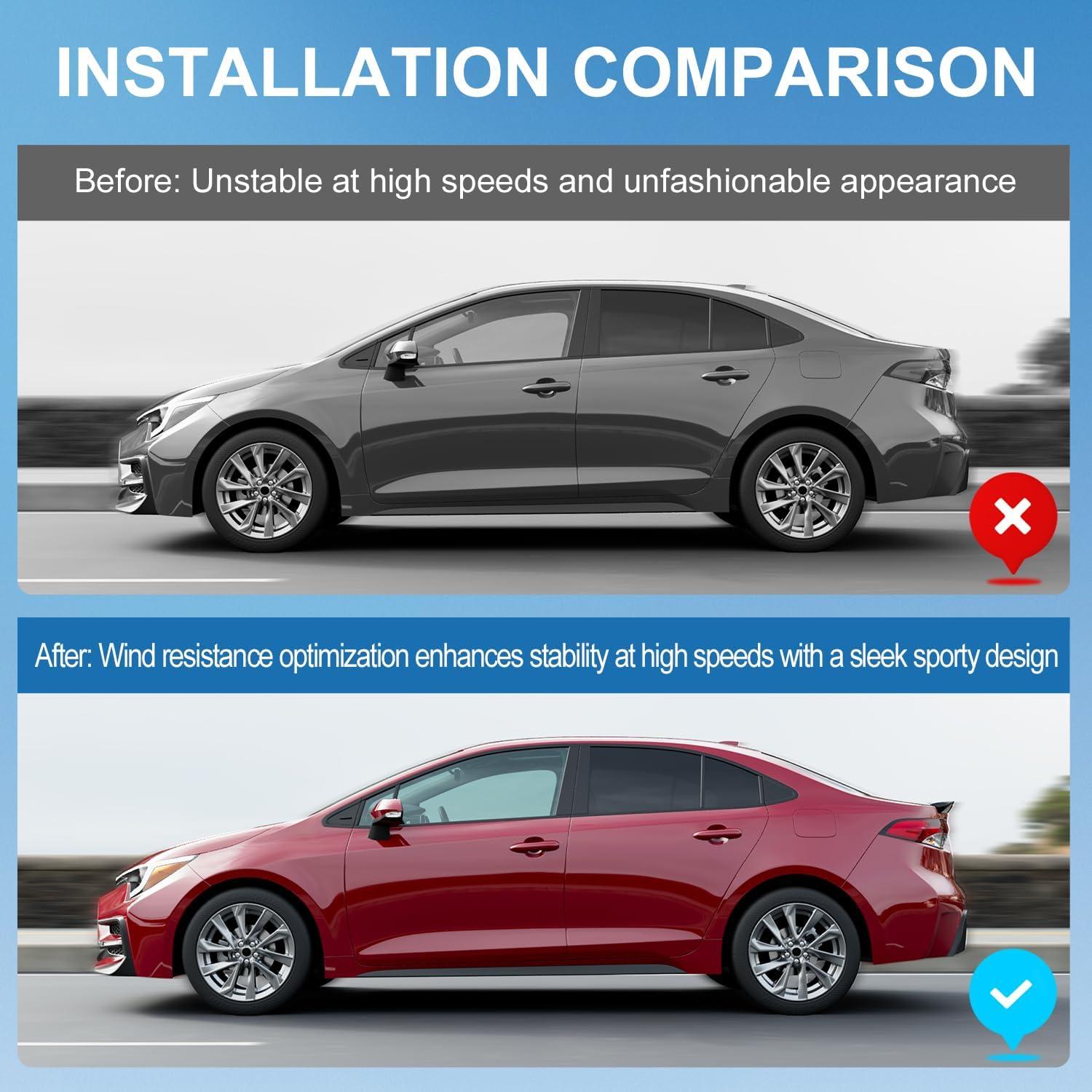 Spoiler Xipoo Alerón Trasero Negro Brillante para Toyota Corolla 2020-2025