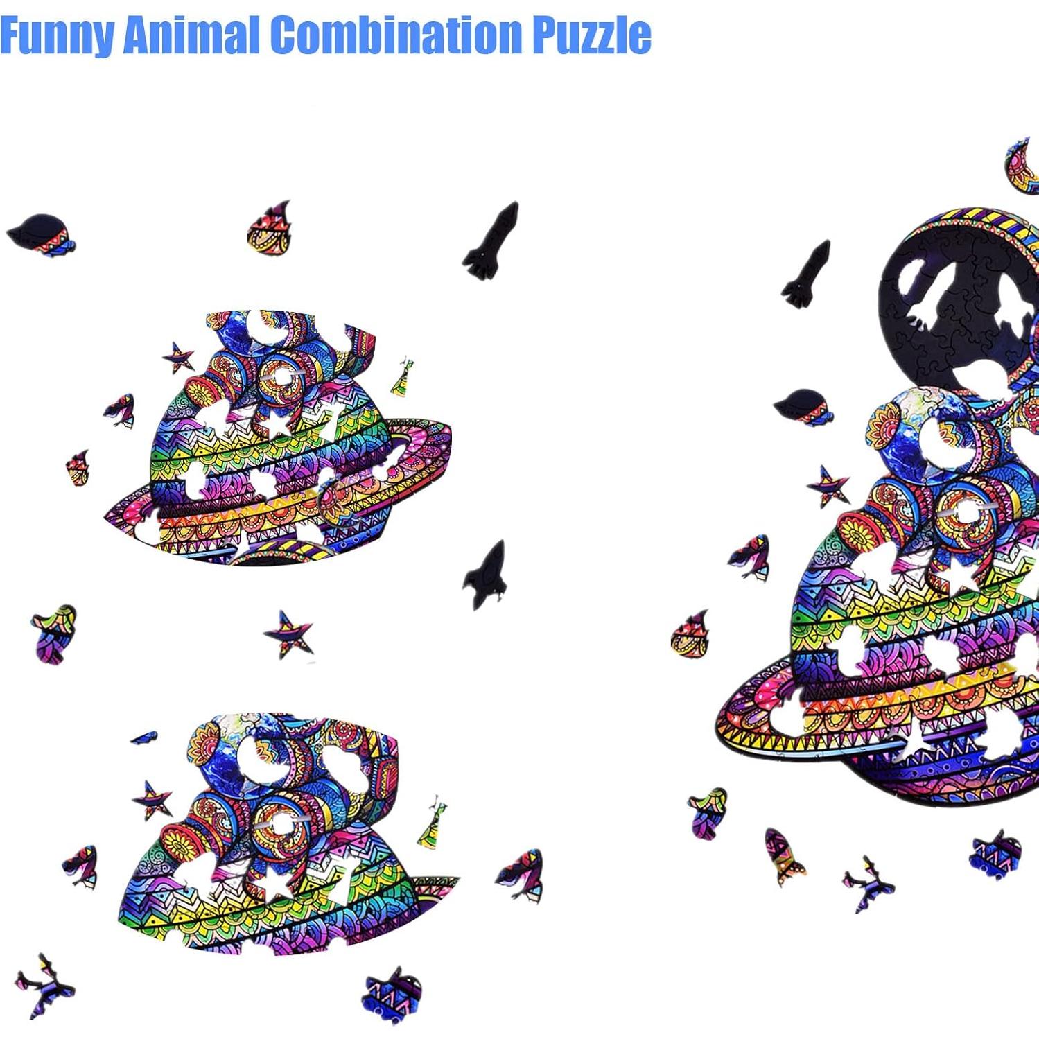 Rompecabezas de Madera Wetufin 150 Piezas Astronautas