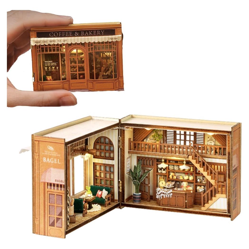 Mini Casa de Muñecas de Madera 3D Montidey con LED