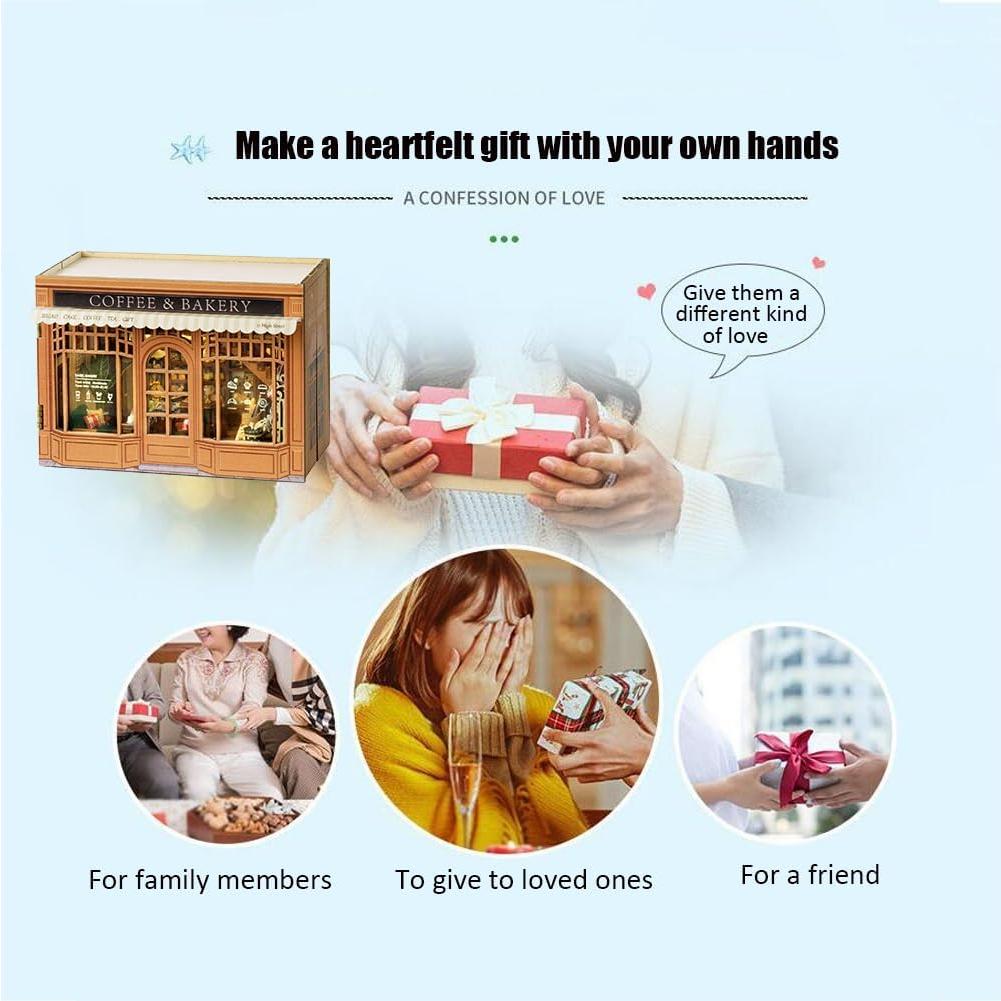 Mini Casa de Muñecas de Madera 3D Montidey con LED