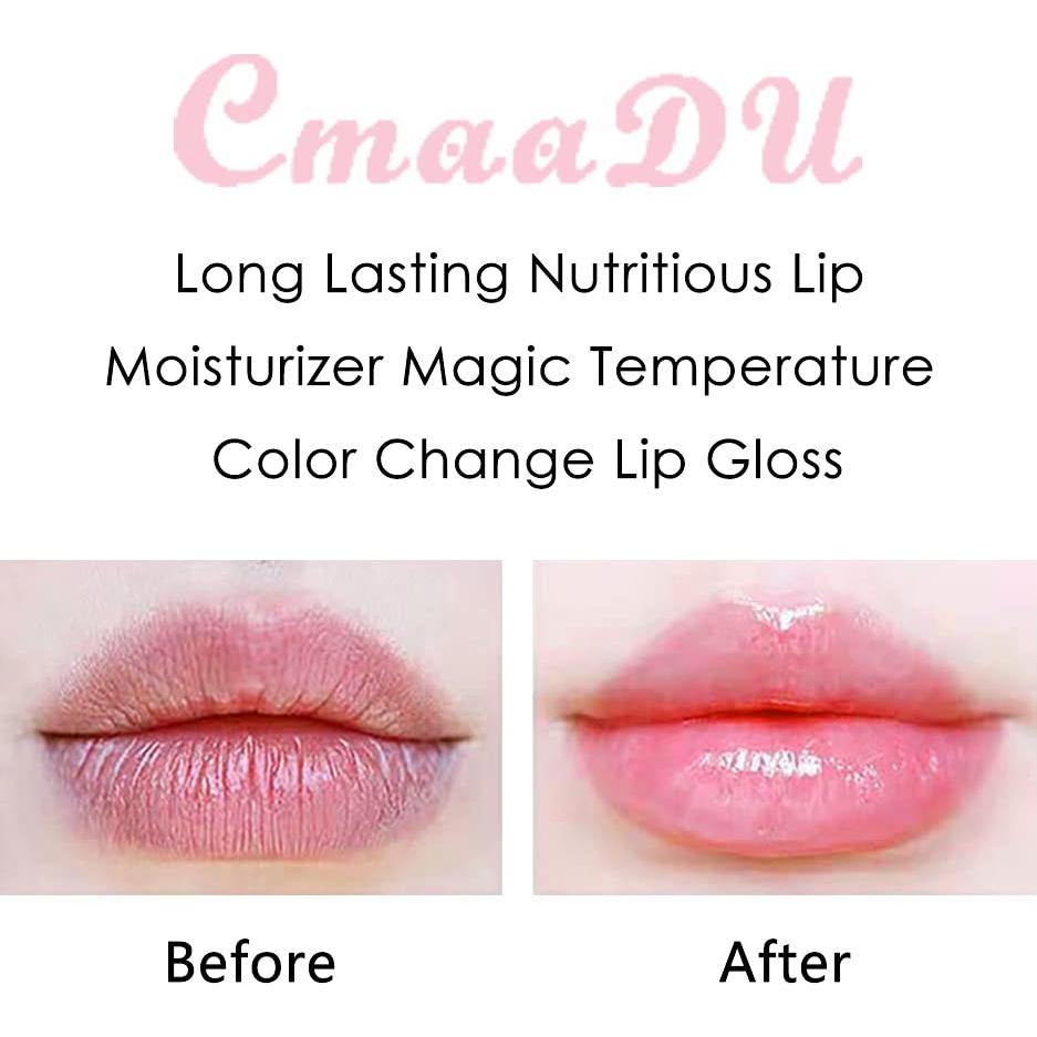 BINGBRUSH 2 Pcs Brillo Labial Cambiante Color Rosa Hidratante