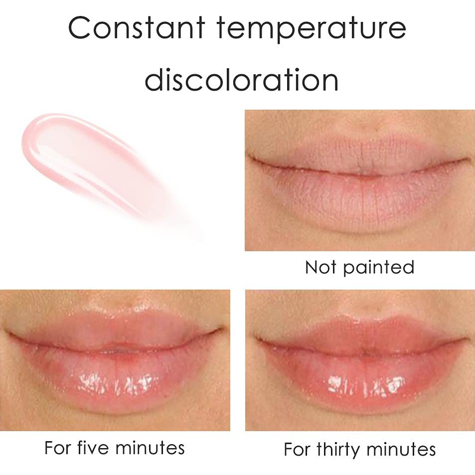 BINGBRUSH 2 Pcs Brillo Labial Cambiante Color Rosa Hidratante