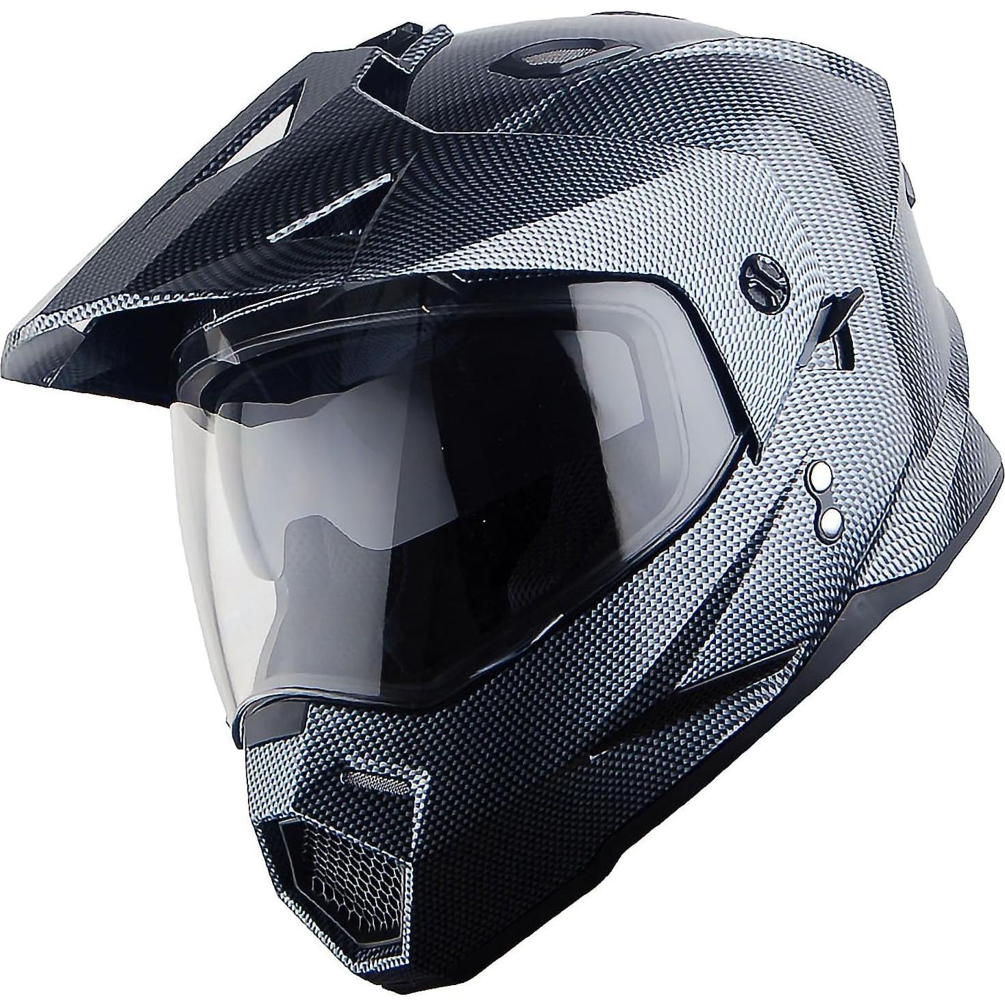 Casco Motocicleta 1Storm HF802 Doble Visor Negro