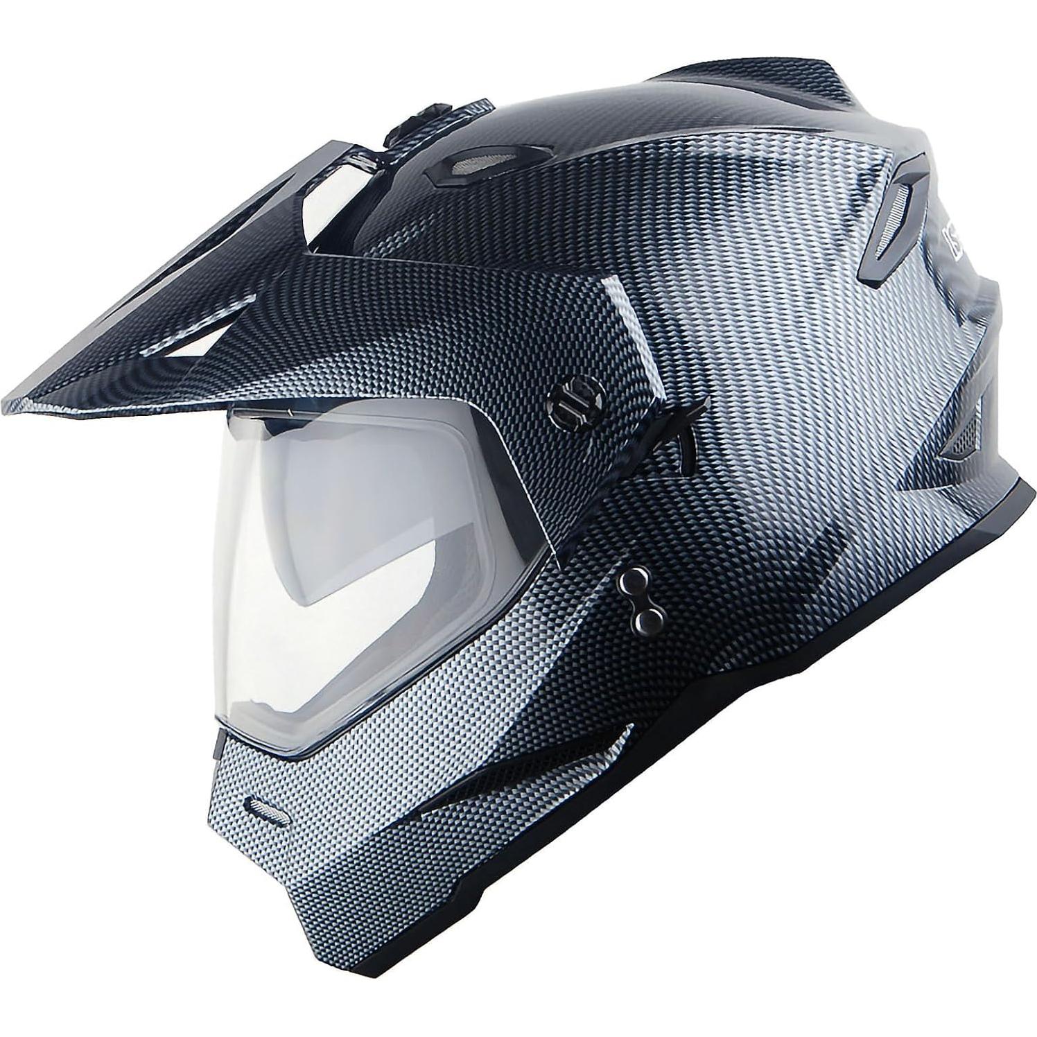 Casco Motocicleta 1Storm HF802 Doble Visor Negro