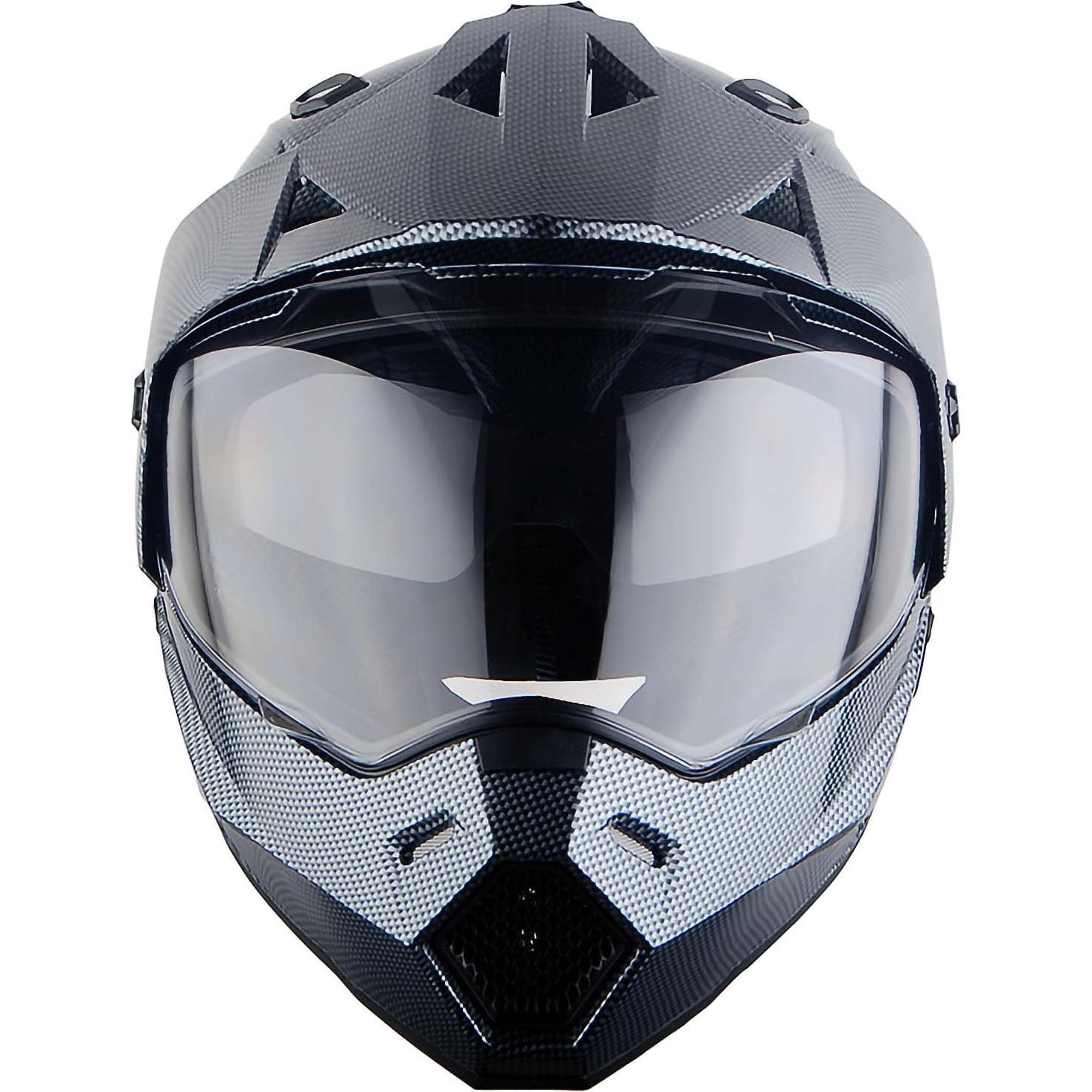 Casco Motocicleta 1Storm HF802 Doble Visor Negro