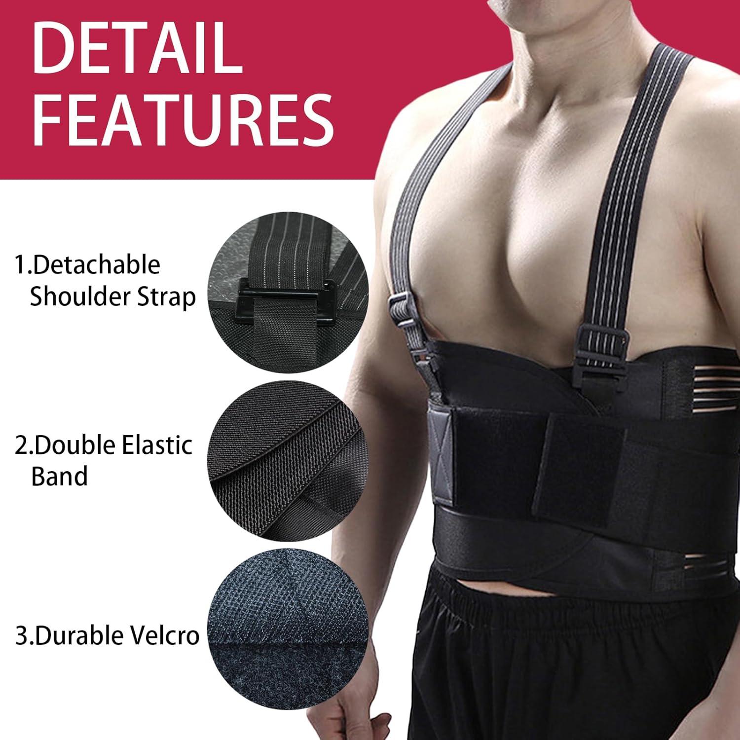 Faja de Soporte Lumbar FHOCSLO Ajustable para Espalda Baja