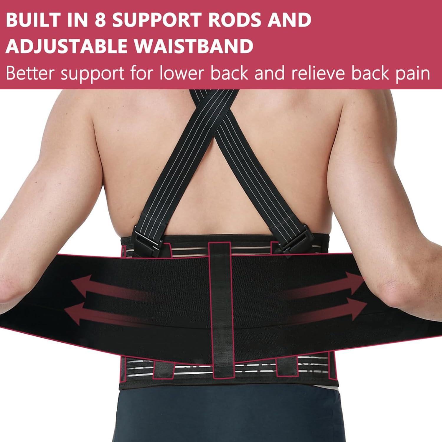 Faja de Soporte Lumbar FHOCSLO Ajustable para Espalda Baja