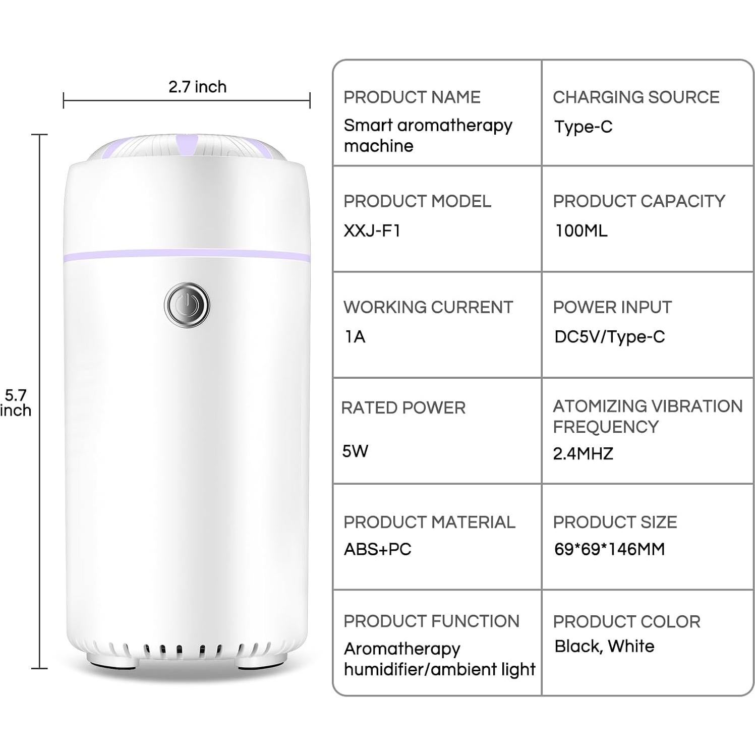 Difusor de Coche Gonlink XXJ-F1 Humidificador USB 100ml Blanco