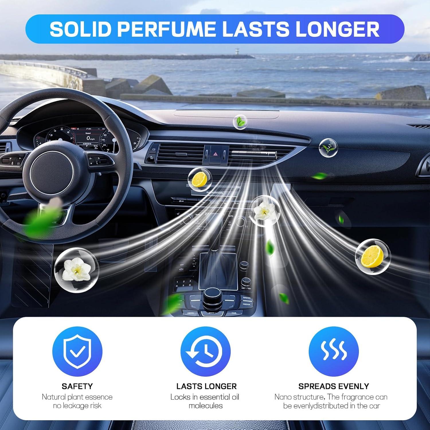 Ambientador de Auto WOOKKIT Clip Ventilación Aceite Esencial Negro