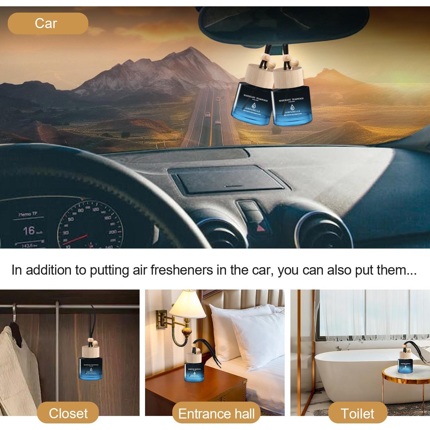 Ambientador de Coche Colgante Wellington Madera de Caoba 8ml x2