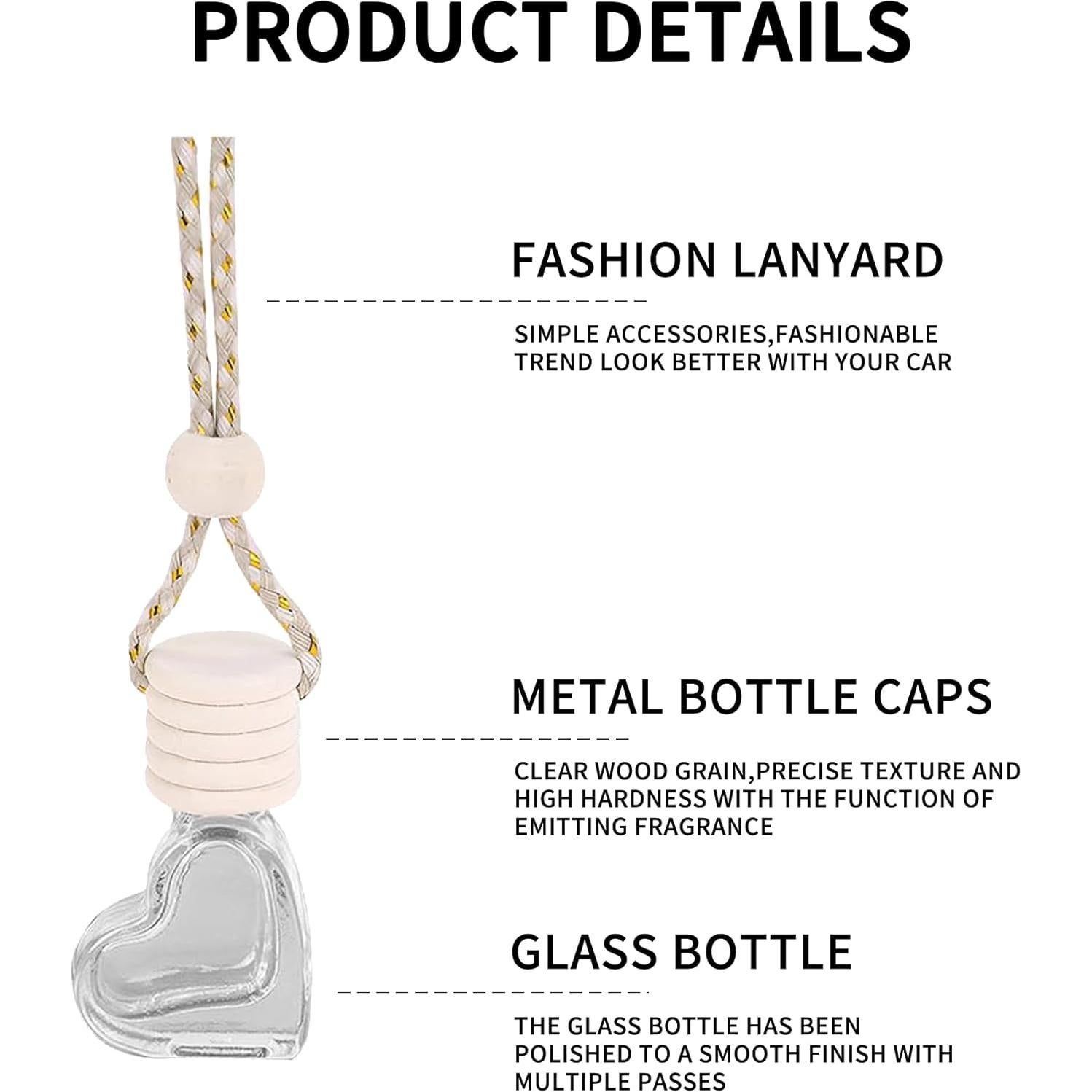 5PCS Ambientador Colgante para Auto Couslcd 8ml Corazón