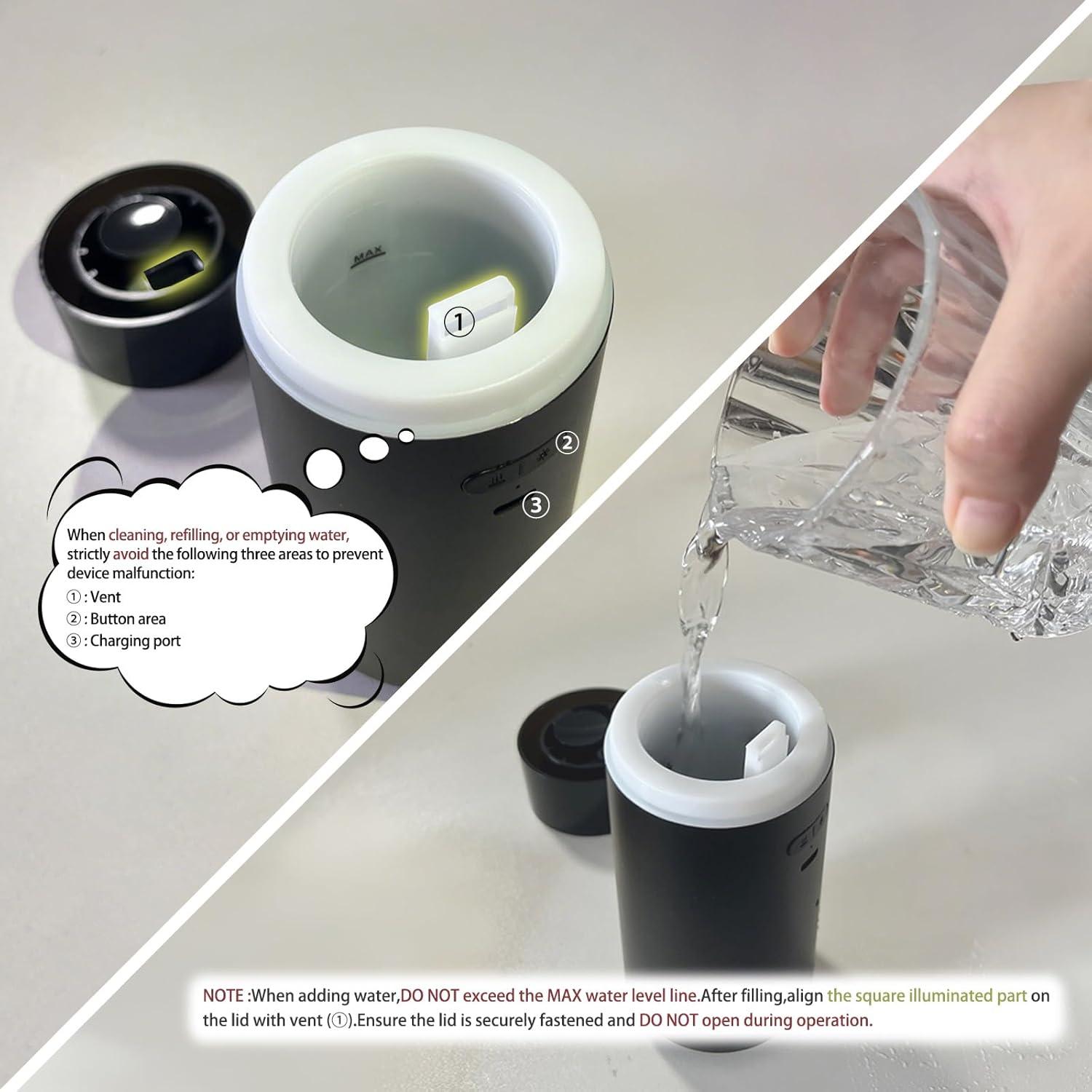 Difusor de Aceite Esencial HODEMI para Auto 100ml Negro