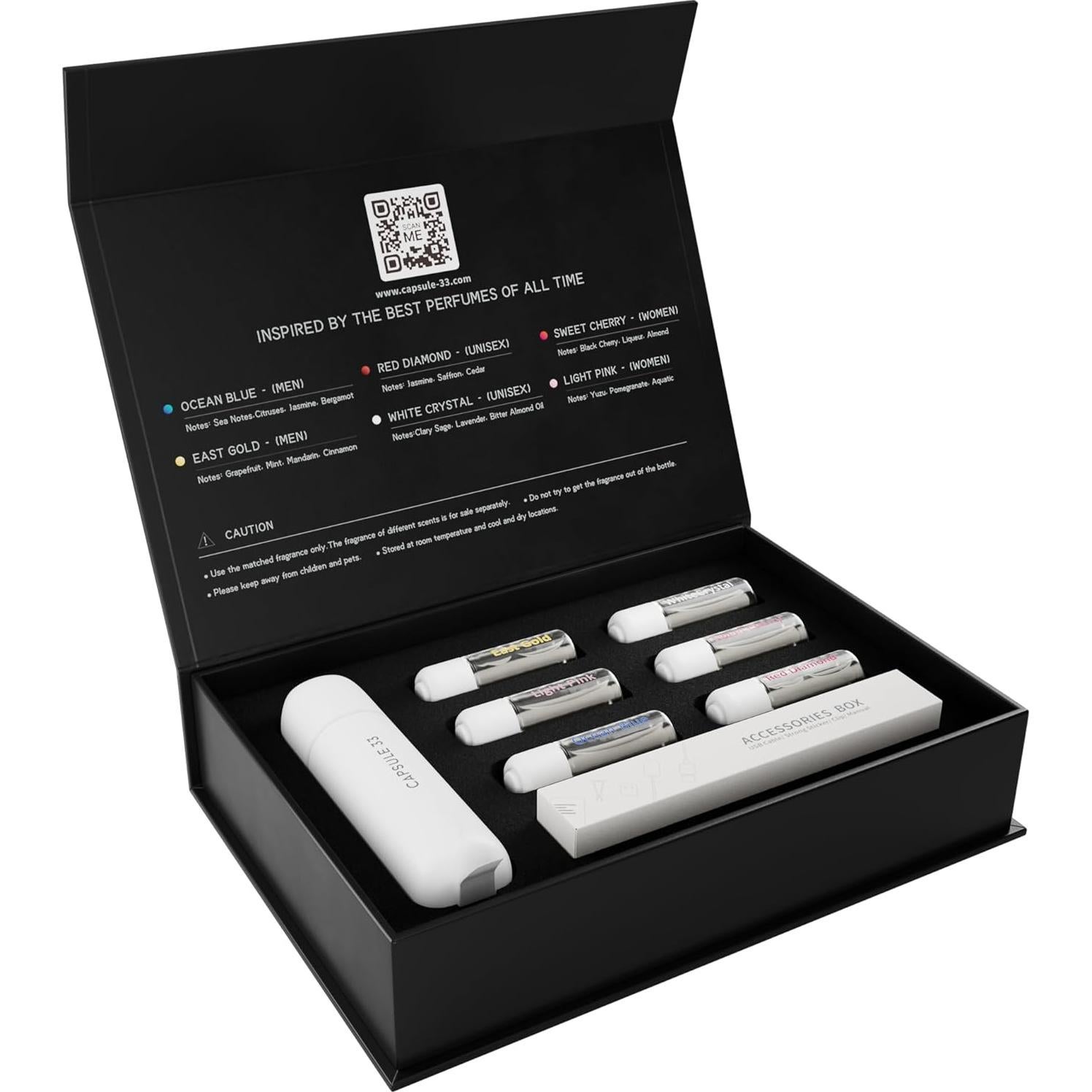 Difusor de Aroma Ultrasónico Capsule 33 para Auto - 6 Fragancias