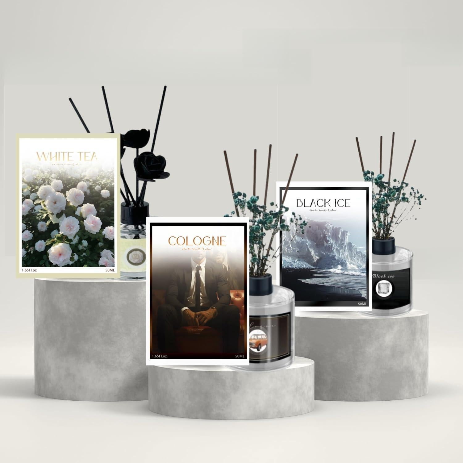 Cologne Car Air Freshener,Aroma Diffuser with Starry Sky Projection,Smart Humidifier with Essential Oil 50ml,Auto On/Off,Built-in Battery,7-LED Color/USB-C Car Fresheners for Auto,Home,Office