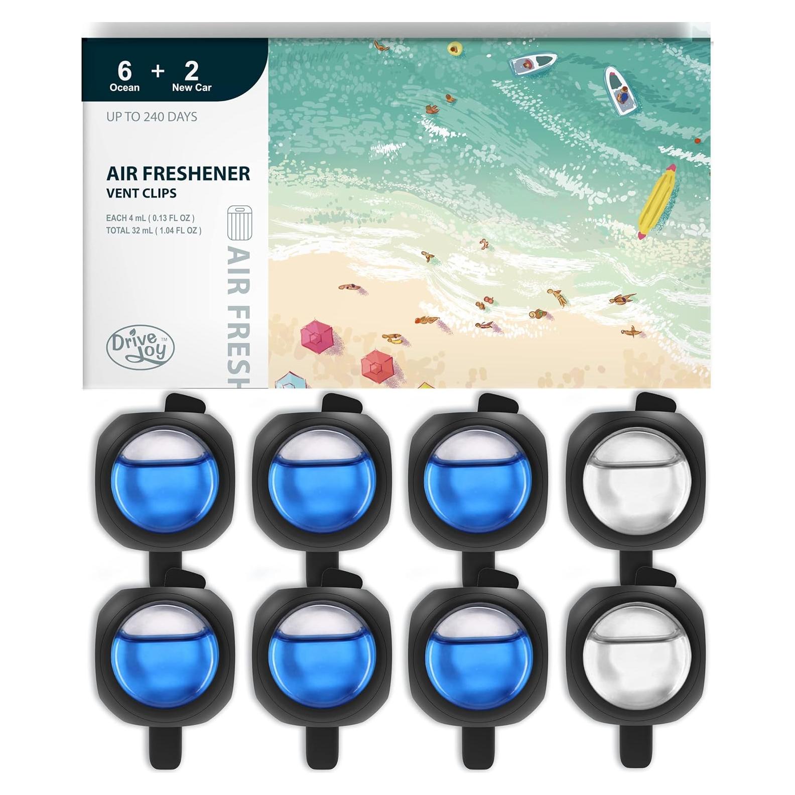 Ambientador de Auto Clips DRIVEJOY 8 PK Océano Larga Duración
