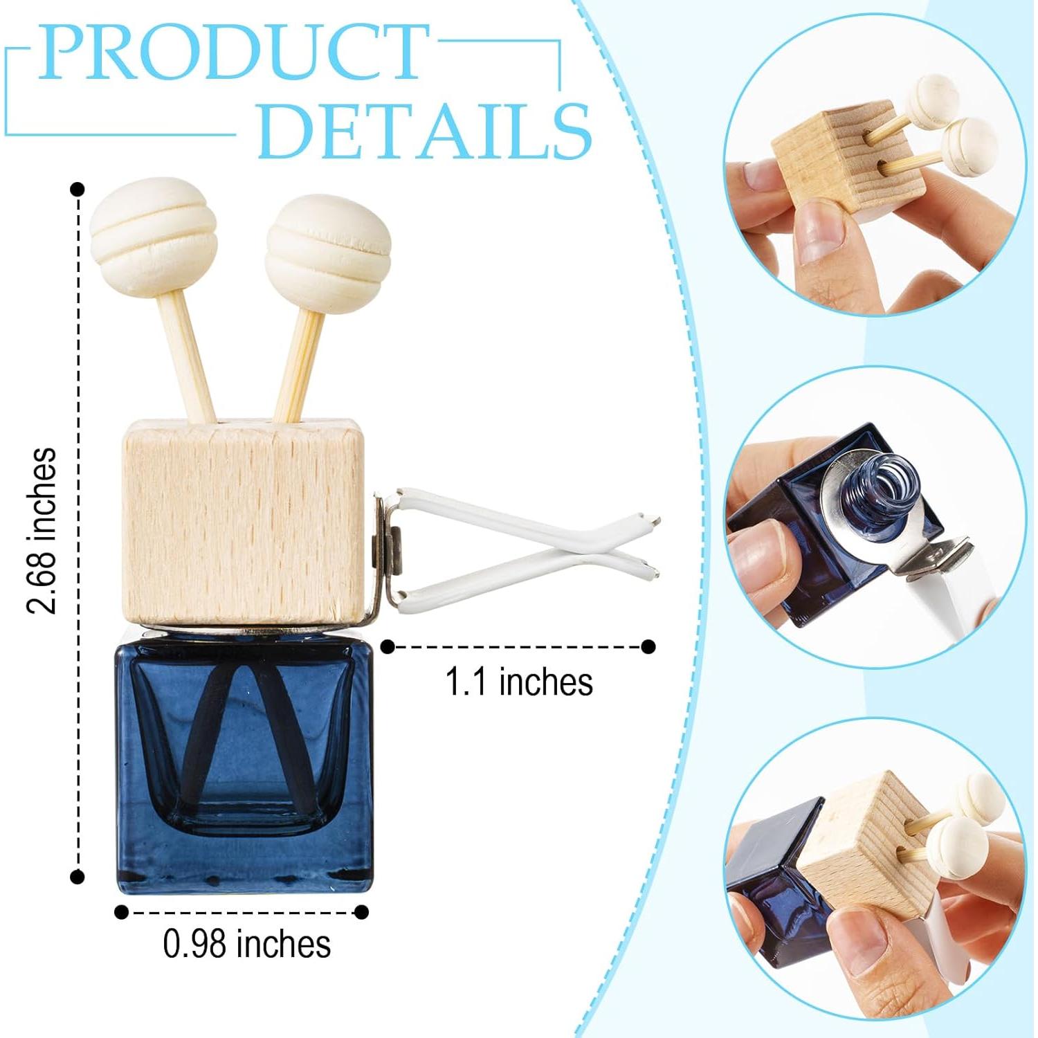 Difusores de Aceite Esencial Zubebe 30 Pcs Vidrio Auto