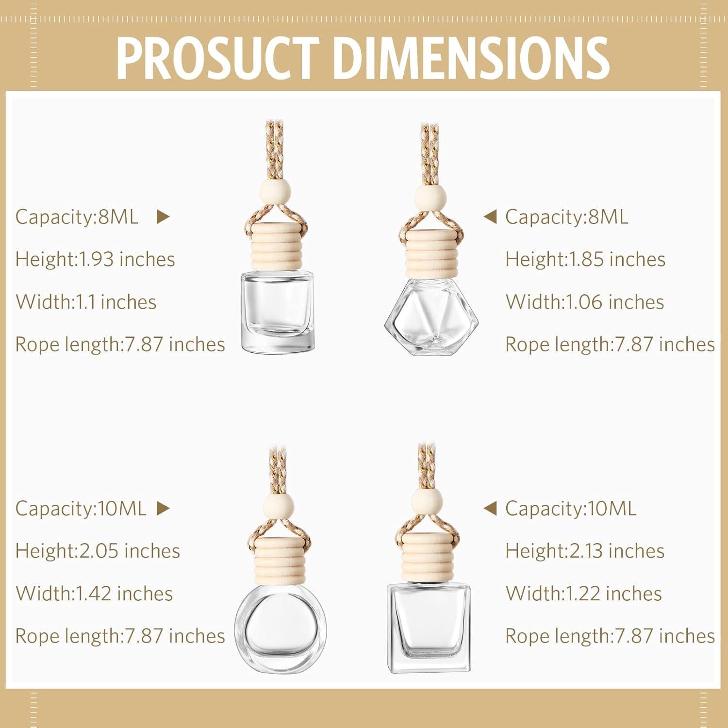 100 Pcs Difusores de Aceite BBTO para Auto con Tapa de Madera