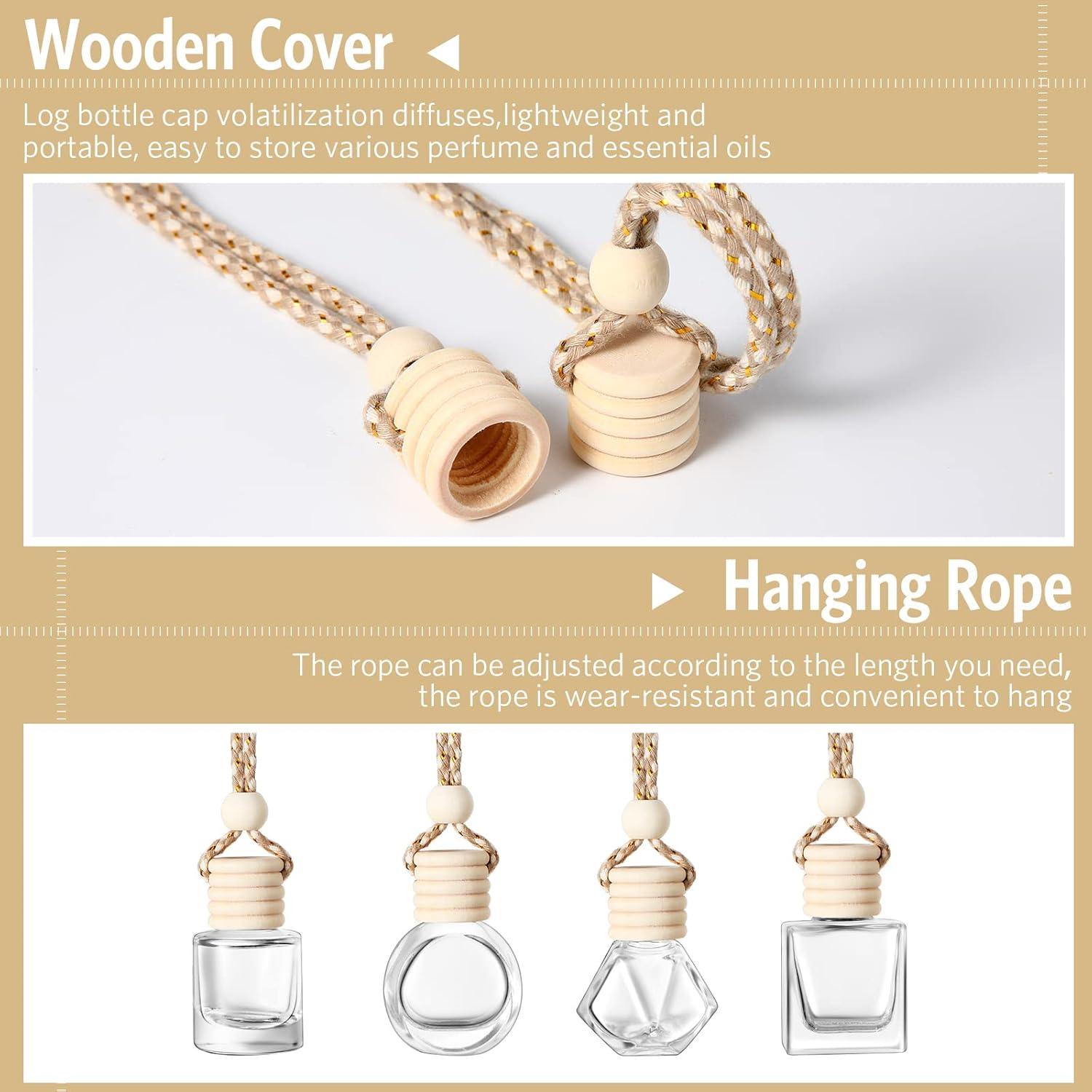 100 Pcs Difusores de Aceite BBTO para Auto con Tapa de Madera