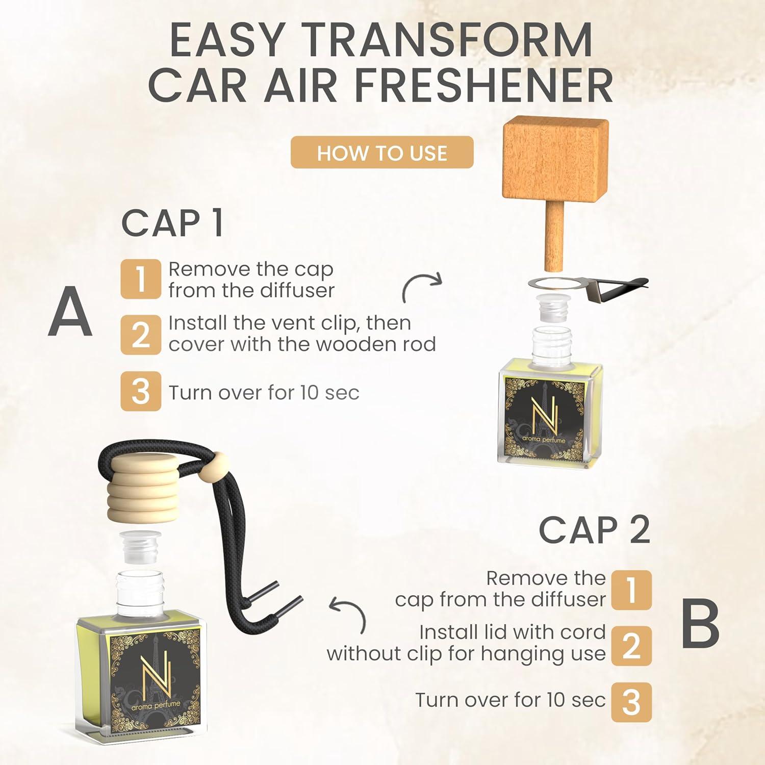 Ambientador de Auto Jo'Ma Noir - Fragancia de Larga Duración