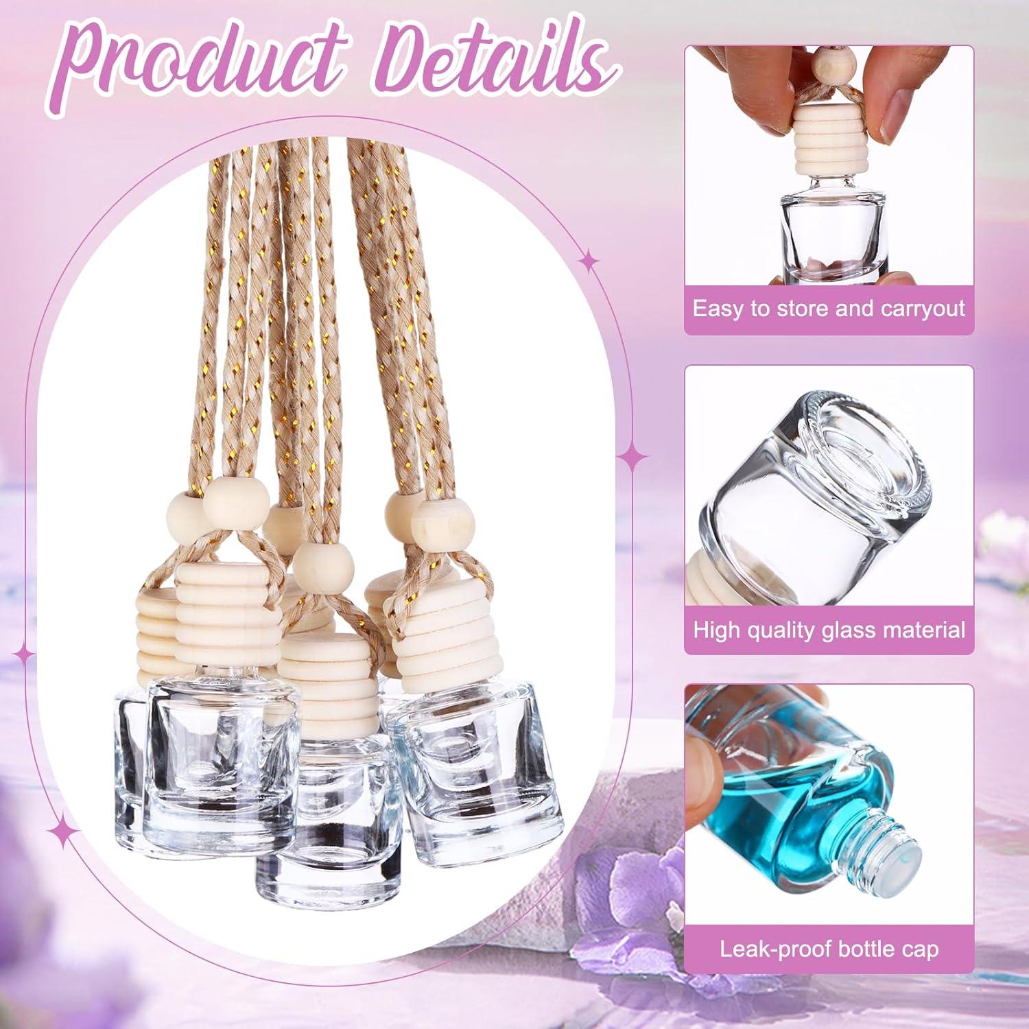 60 Botellas Difusoras Ambientador de Coche Vidrio Mkhaslri 8ml