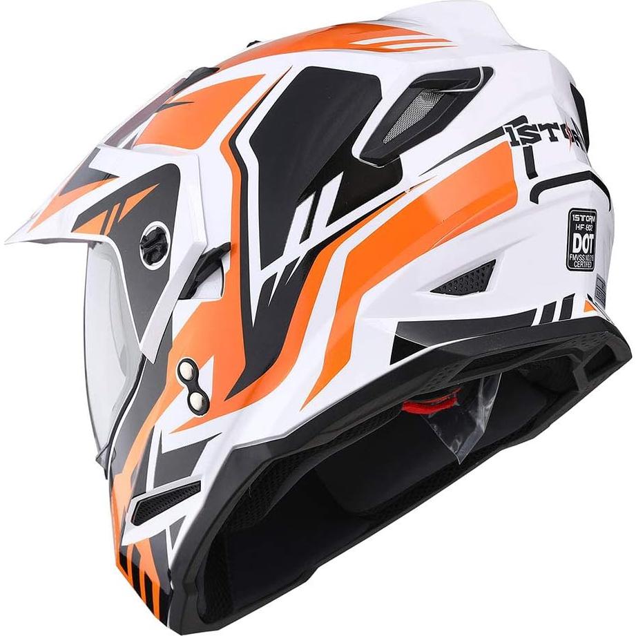 Casco Motocicleta 1Storm HF802 Doble Visor Negro
