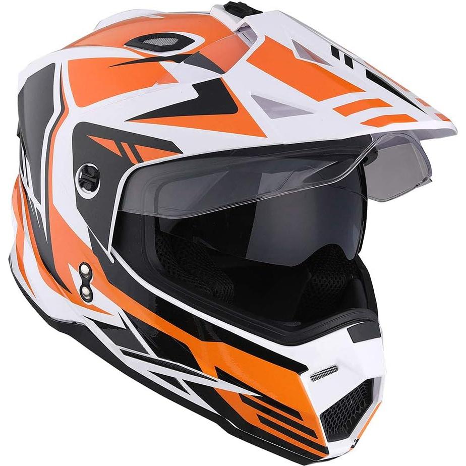 Casco Motocicleta 1Storm HF802 Doble Visor Negro