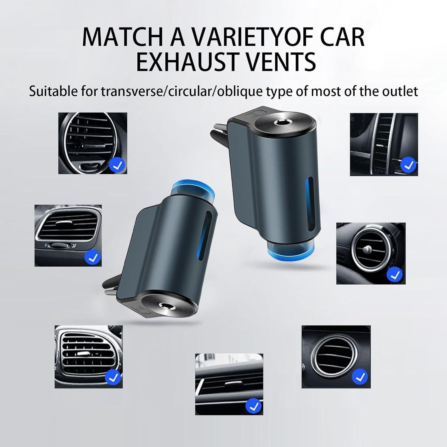 Ambientador de Aire Inteligente para Coche Gurung 3pcs Gris