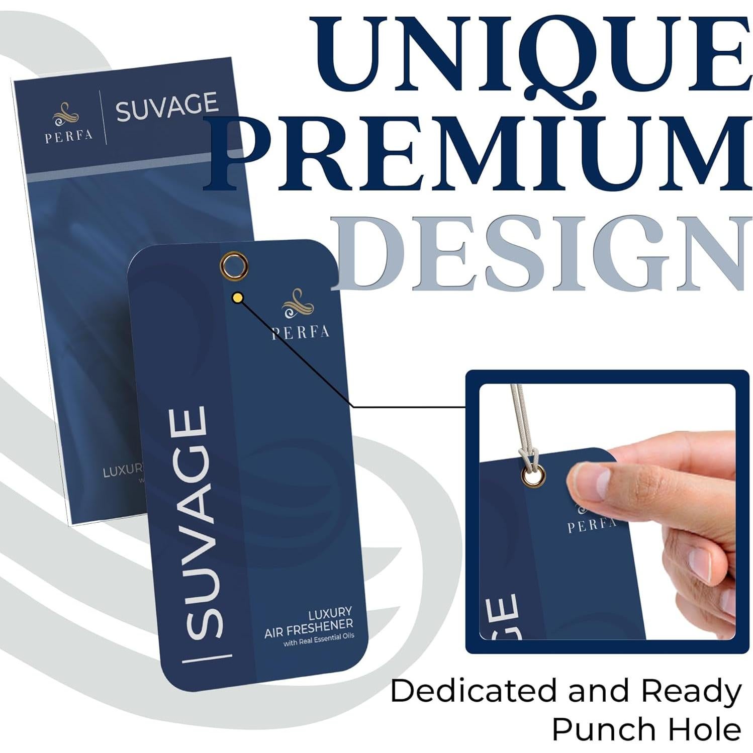 Ambientador de coche Perfa Suvage - Fragancia fuerte 6 semanas