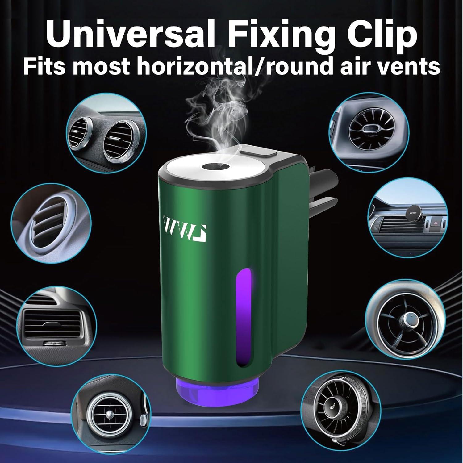 Difusor de Ambientador de Aire para Auto LWW Verde 3 Modos