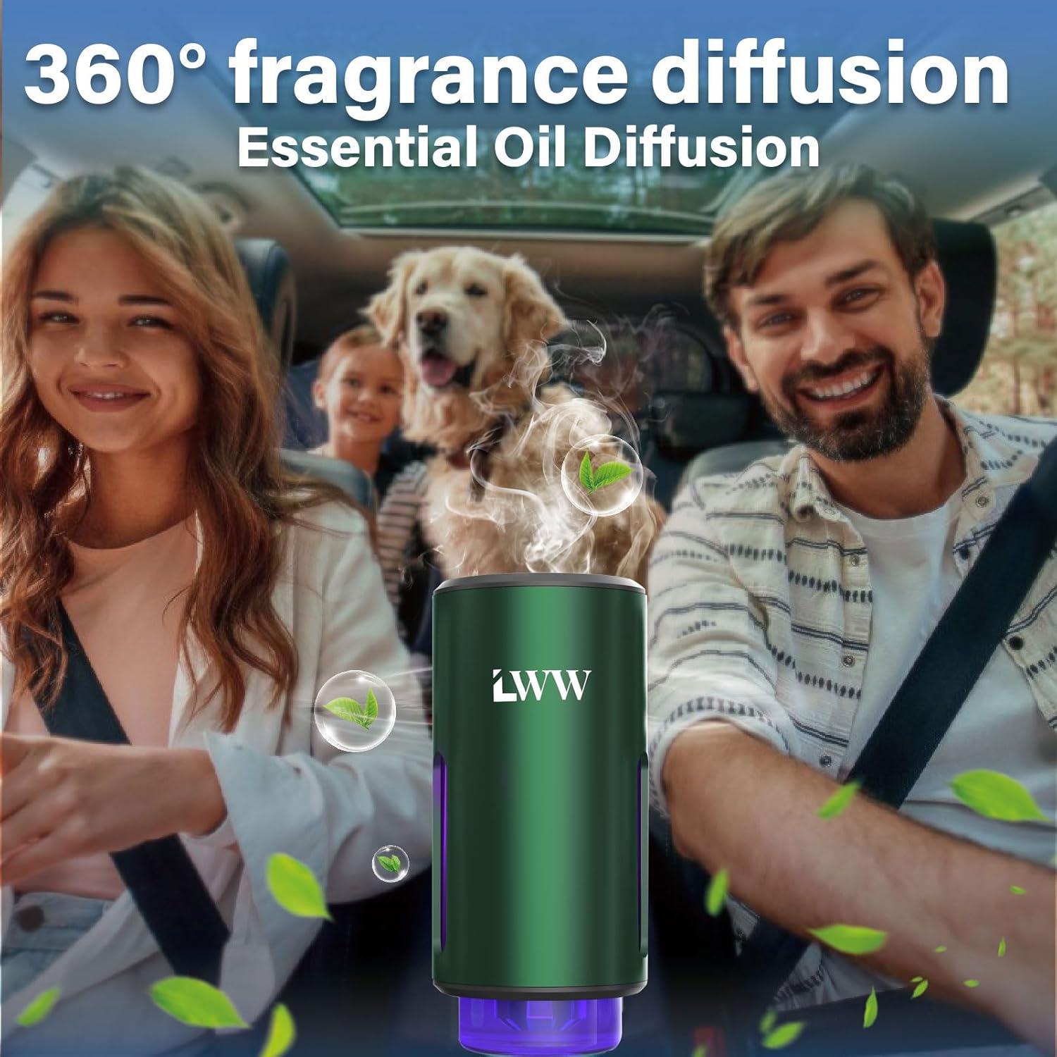 Difusor de Ambientador de Aire para Auto LWW Verde 3 Modos