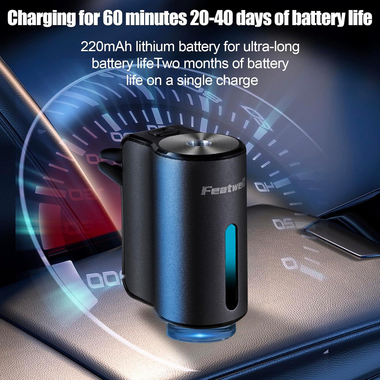 Difusor de Aromaterapia para Automóvil Featwell Negro 10ml