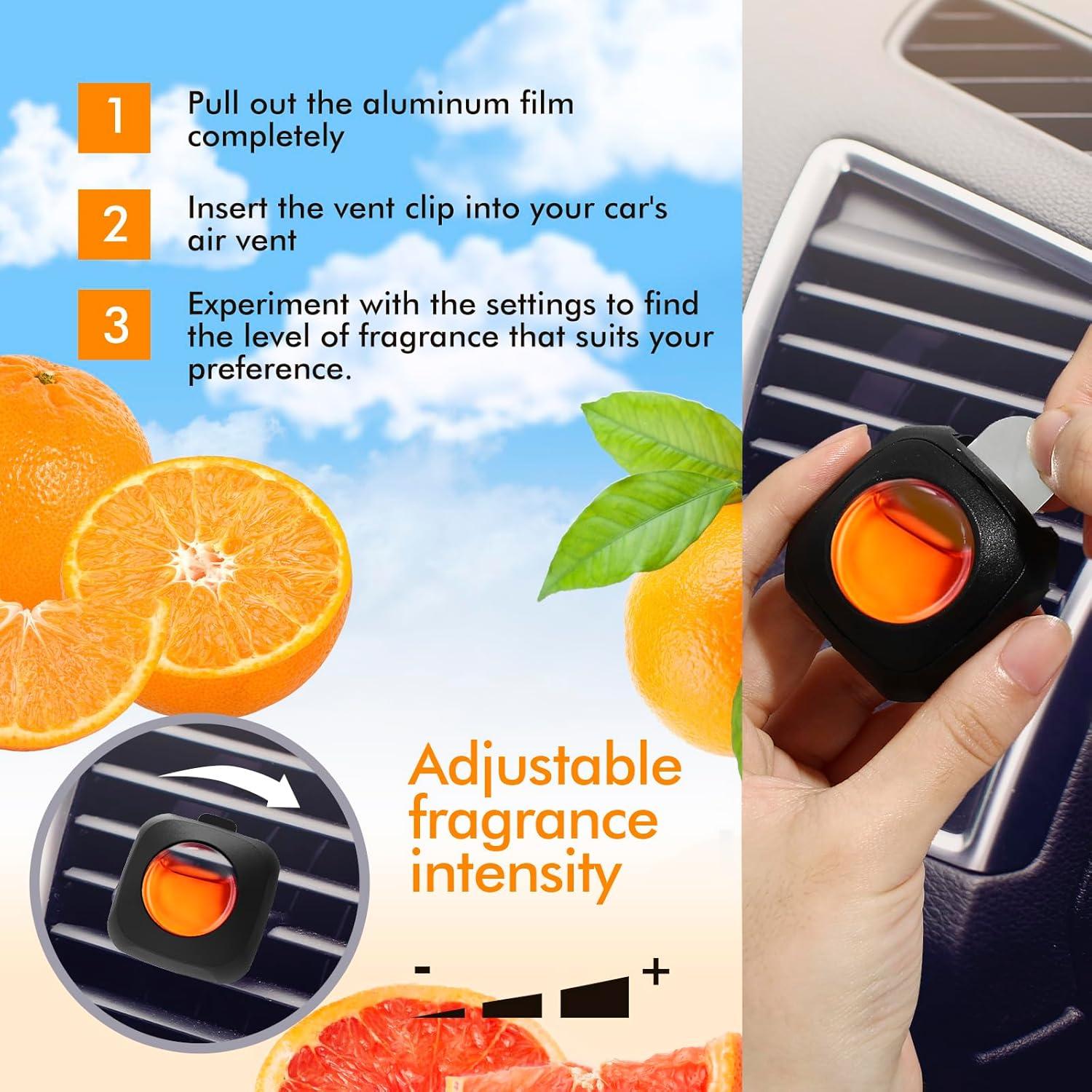 Ambientadores de Coche CLESH - Paquete de 6 Clips Cítricos