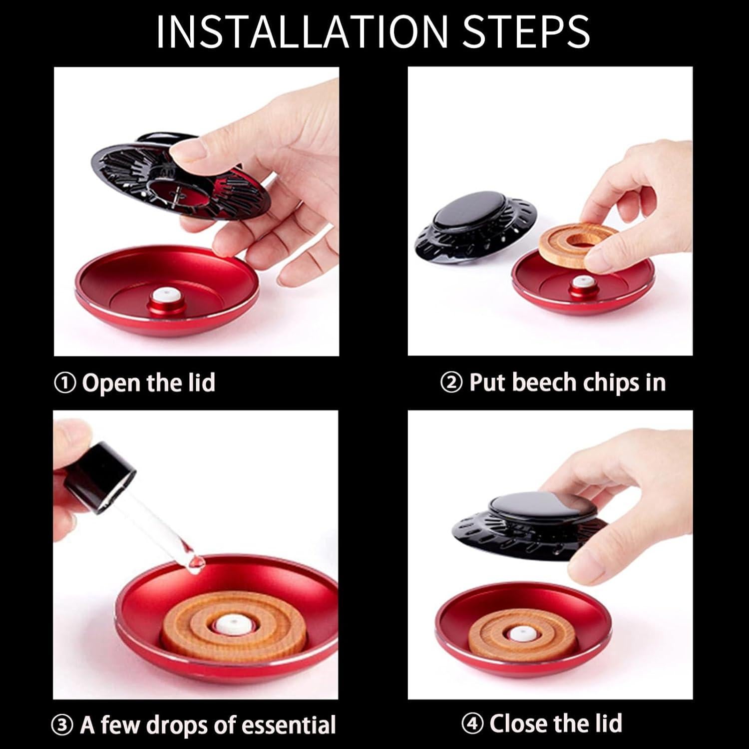 Ambientador de Auto Kwak's QTT276 Solar Rotativo Negro 500ml