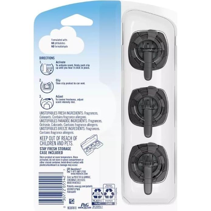 Ambientador para Auto Febreze Unstopables - Variedad de Aromas