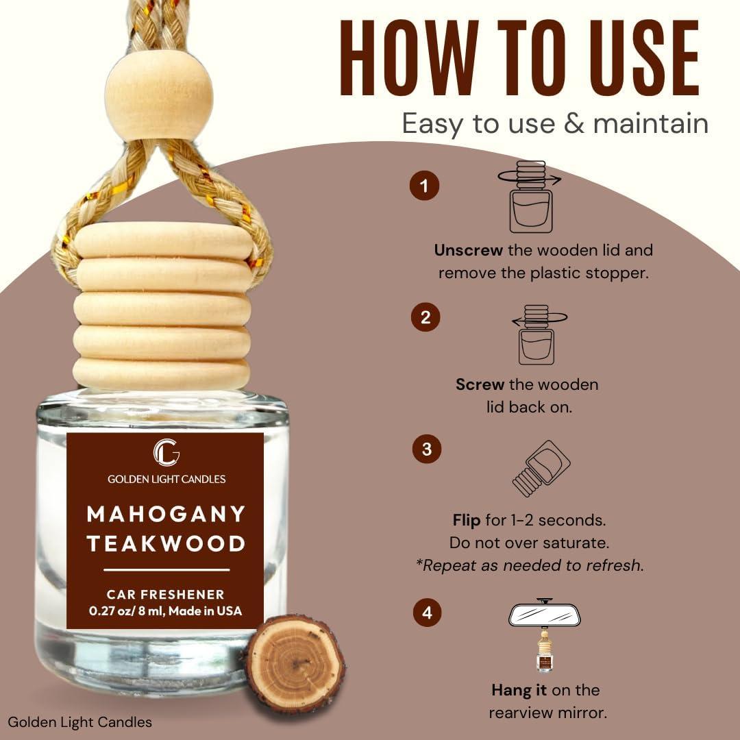 Ambientador de Auto Colgante Golden Light 3 Pack Madera de Tejo