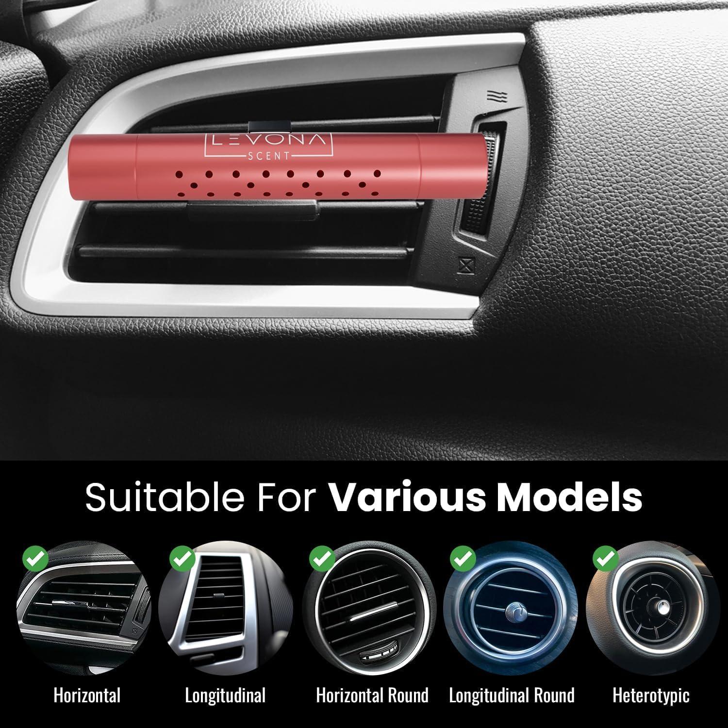 Difusor de Aroma para Auto Levona Clip Ventilación Rojo