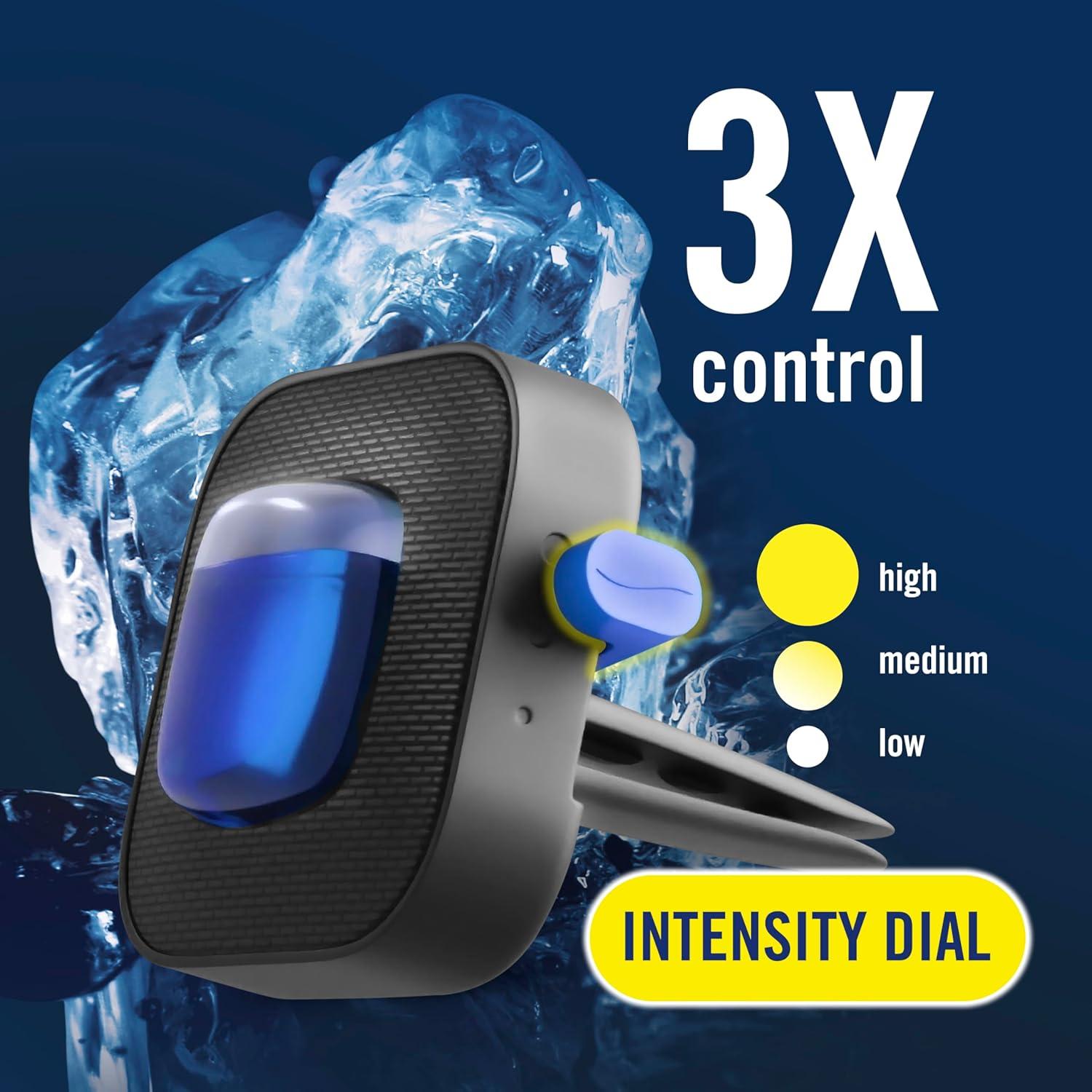 Ambientador de Auto Febreze Clip Ventilación Hielo Platino 4 Pzas