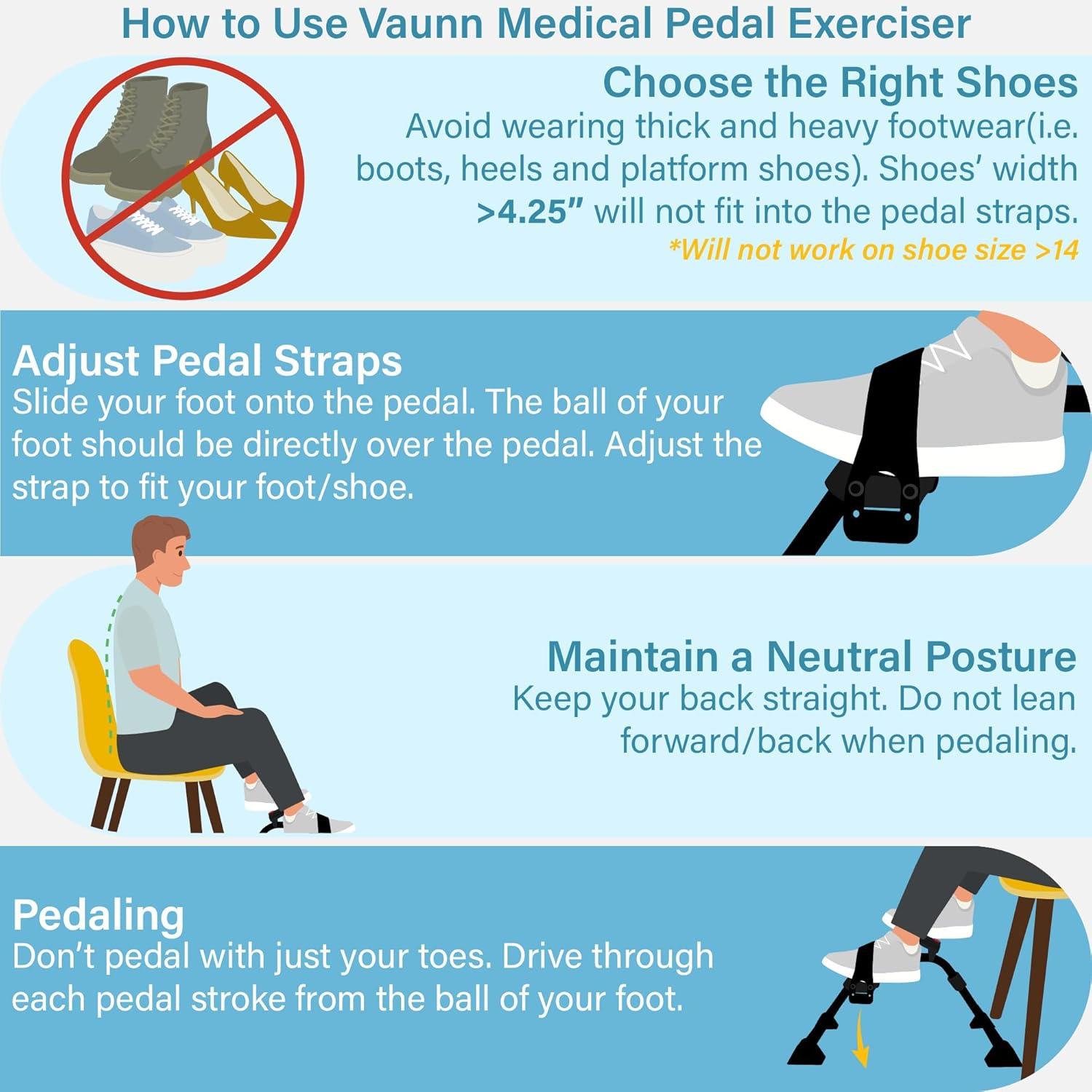 Ejercitador de Pedales Vaunn 565-SERIES-E con Pantalla LCD