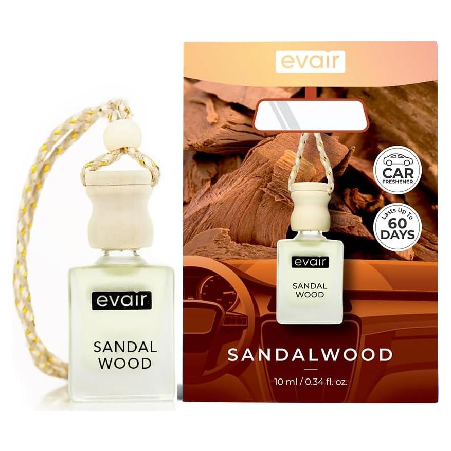 Ambientador de coche Evair Sándalo 10 ml con difusor de madera